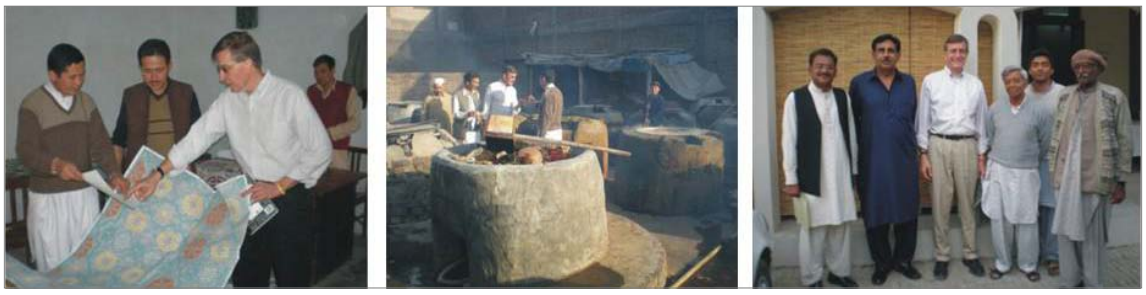 Professor Art Hansen researching the carpet industry in Punjab, Pakistan