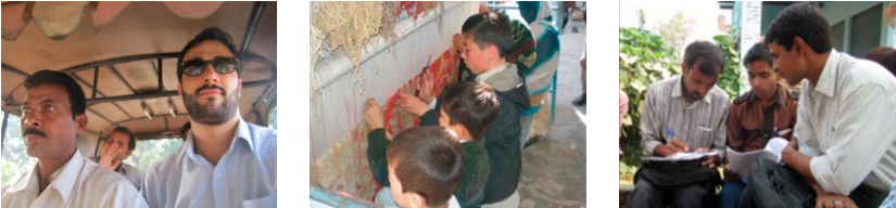 QualBot founder Pablo Diego Rosell rickshaw hopping in Bhadohi, UP, India