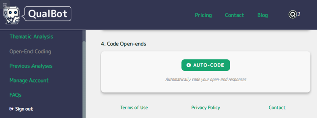 Estimate cost and start coding interface